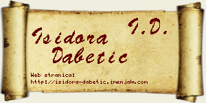 Isidora Dabetić vizit kartica